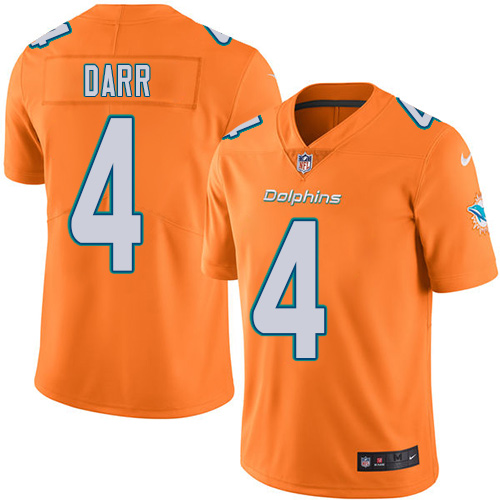 Youth Limited Matt Darr Nike Jersey Orange - #4 Rush NFL Miami Dolphins